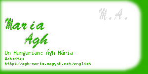 maria agh business card